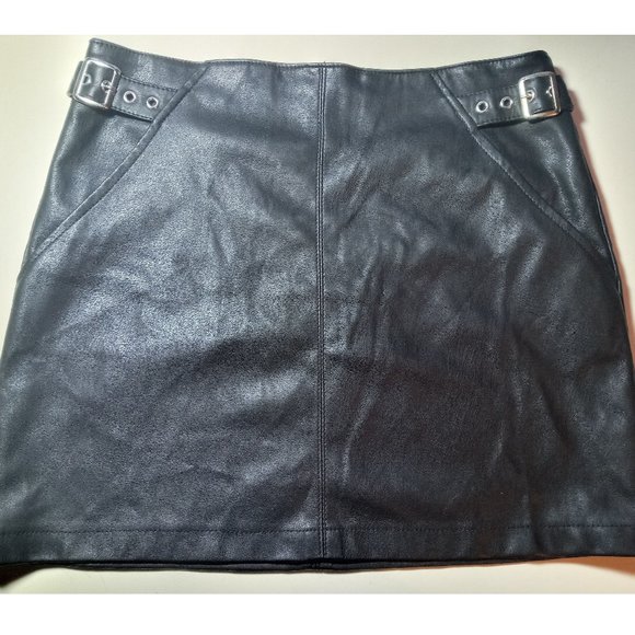 Forever 21 Dresses & Skirts - Straps Mini Skirt Pleather Goth Punk